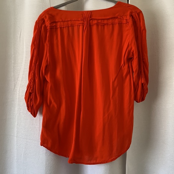 Bright Orange Anthropologie Edme & Esyllte Blouse - Picture 6 of 7